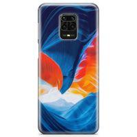 Xiaomi Redmi Note 9S Kılıf Turuncu Kanyon Arka Kapak Koruma Desenli Full Koruyucu