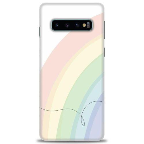 Samsung Galaxy S10 Kılıf HD Baskılı Kılıf - Soft Gökkuşağı + Tam Ekran Koruyucu