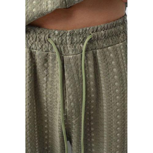 Bohem Çizgili Örme Kumaş Erkek Pantolon - Çağla