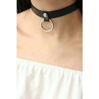 Halkalı Şık Deri Choker Tasma - APFT253