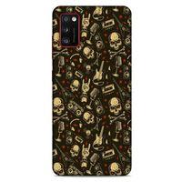 Lopard Samsung Galaxy A41 Uyumlu Kılıf Retro (8) Baskılı Kılıf