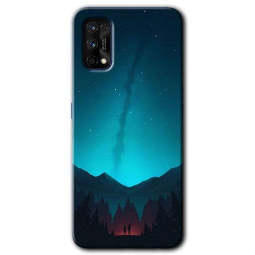 Realme 7 Pro HD Baskılı Kılıf + 9D Tam Ekran Koruyucu - Night Fores Mount