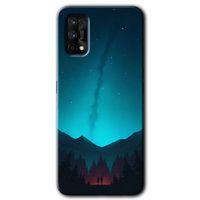 Realme 7 Pro HD Baskılı Kılıf + 9D Tam Ekran Koruyucu - Night Fores Mount
