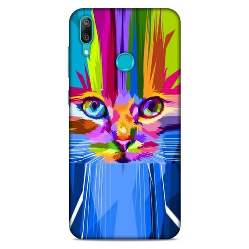 Lopard Huawei Y7 2019 Uyumlu Kılıf Kediler (17) Tasarım Kılıf Rainbow