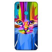 Lopard Huawei Y7 2019 Uyumlu Kılıf Kediler (17) Tasarım Kılıf Rainbow