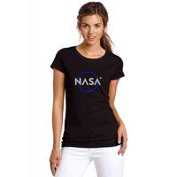 Rocket Logo Royalty Baskılı Siyah Kadın Tshirt