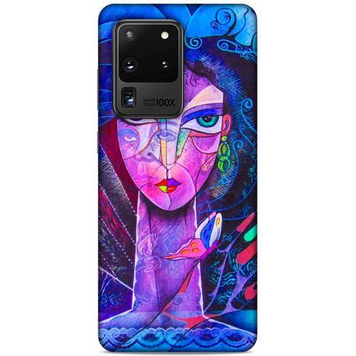 Lopard Samsung Galaxy S20 Ultra Uyumlu Kılıf Sürreal Yüzler ♀ (47) Crystal Flex Kılıf Baskılı