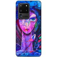 Lopard Samsung Galaxy S20 Ultra Uyumlu Kılıf Sürreal Yüzler ♀ (47) Crystal Flex Kılıf Baskılı