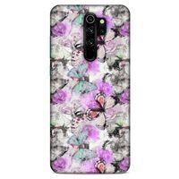 Xiaomi Redmi Note 8 Pro Kılıf Kelebek Etkisi (15) Antişok Kılıf Mor Beyaz