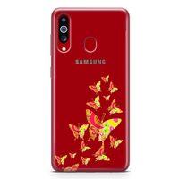 Samsung Galaxy A20s Kılıf Colorful Kelebek Arka Kapak Koruma Desenli Full Koruyucu