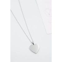 Küçük Kalp Plaka Kolye - Gümüş