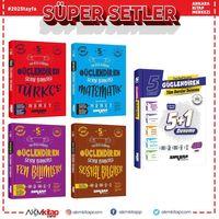 Ankara Yayıncılık 5.Sınıf Türkçe Matematik Fen ve Sosyal Bilimleri Soru Bankası ile Deneme Seti 5 Kitap