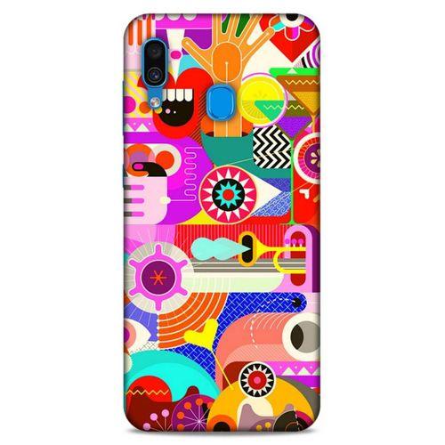Lopard Samsung Galaxy A30 Uyumlu Kılıf Soyut Sanat (19) Baskılı Kılıfları