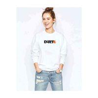 Dirt 4 Baskılı Beyaz Kadın Sweatshirt