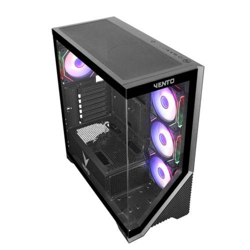 VENTO VG4202FLA ATX Tower, 750W 80+ Siyah,  Temperli Cam, RGB, Mesh, ATX GAMING KASA