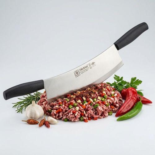 Et ve Kıyma Zırh Satırı Çift Saplı Kasap Satır Kurban Zırhı 54 Cm Sürmene Mutfak Bıçak Sürbisa 61707