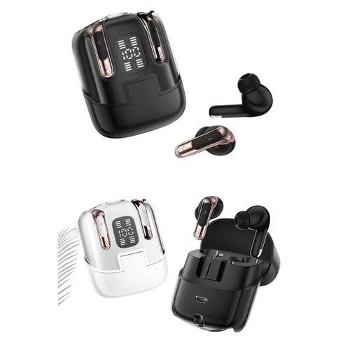 4 Adet Çift Kulaklık Dijital Göstergeli Yüksek Ses Kaliteli Bluetooth Kulaklık