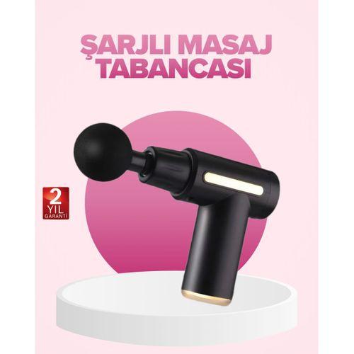 Profesyonel Masaj Tabancası 6 Kademeli Derin Kas Terapisi 4 Başlıklı Şarjlı Sessiz Motor