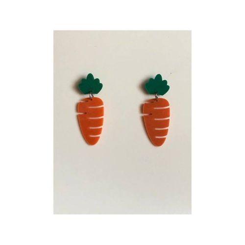 Earring Carrot Zanahoria Easter 3D Baskı (Bu ürün Sadece Plastik parçadır - Almadan Önce Soru Sorabilirsiniz)