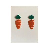 Earring Carrot Zanahoria Easter 3D Baskı (Bu ürün Sadece Plastik parçadır - Almadan Önce Soru Sorabilirsiniz)