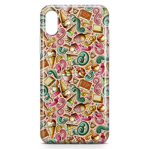 Apple iPhone XS Max Kılıf Gelato Dondurma Arka Kapak Koruma Desenli Full Koruyucu