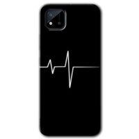 MRCİLETİSİM Realme C11 Kılıf HD Desen Baskılı Arka Kapak + Temperli Cam - Heart Rytm