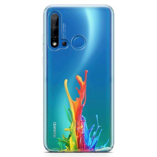 Huawei Nova 5i Kılıf Duvar Boyası Arka Kapak Koruma Desenli Full Koruyucu