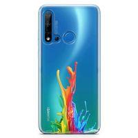Huawei Nova 5i Kılıf Duvar Boyası Arka Kapak Koruma Desenli Full Koruyucu