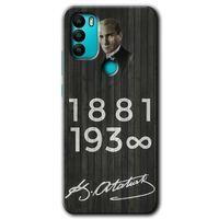 General Mobile GM 21 Plus Kılıf HD Desen Baskılı Arka Kapak - Atatürk Ahşap İmza