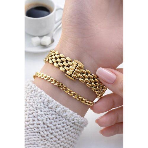 Daniel Klein Çelik Kordonlu 2 Yıl Garantili 3 Atm Suya Dayanıklı Kadın Kol Saati+Bileklik BD.10148.2