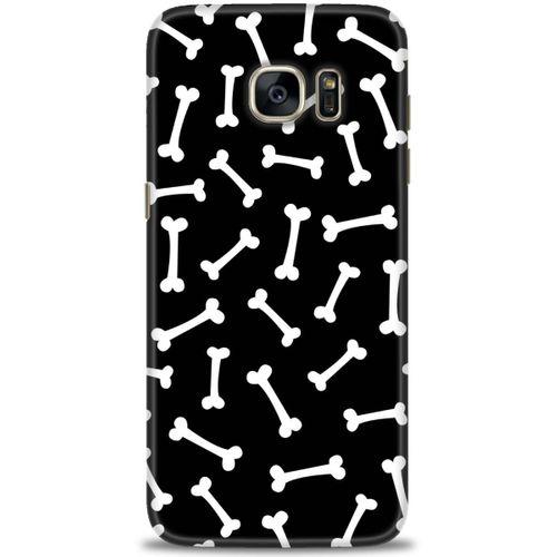 Samsung Galaxy S7 Edge Kılıf HD Baskılı Kılıf - Kemikler + Tam Ekran Koruyucu