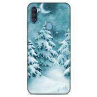 Samsung Galaxy A11 Kılıf Snowix (36) Glitter Kılıf Beyaz Yeşil