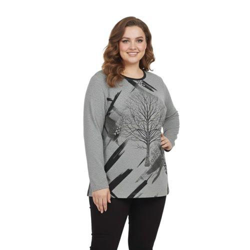 Kadın Yumoş Taşlı Baskılı Bluz BGL-ST05167