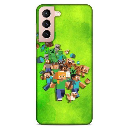 Lopard Samsung Galaxy S21 Uyumlu Kılıf PiXel (28) Arka Kapak Steve Karakter