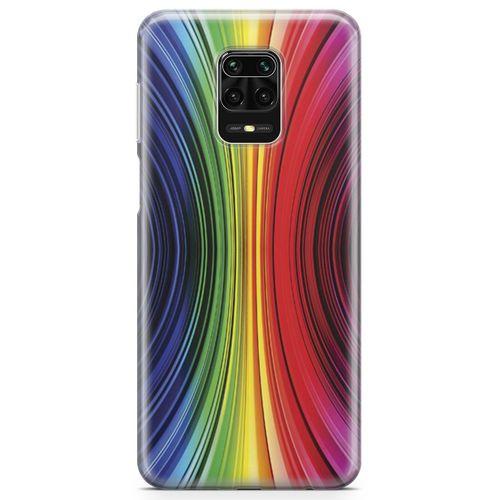 Xiaomi Redmi Note 9 Pro Kılıf Asimetrik Gökkuşağı Arka Kapak Koruma Desenli Full Koruyucu
