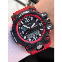 Joefox Digital Ve Analog 2 Yıl Garantili Kronmetre+Takvim+Alarm+Aydınlatma Erkek Kol Saati JOE.BK18