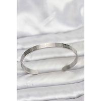 316L Çelik Gümüş Renk Ayetel Kürsi Yazılı Bileklik