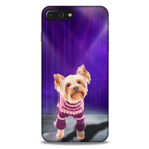 Apple Iphone 8 Plus Kılıf Köpek Kıyafetleri (13) Silikon Kap Yorkshire Terrier Kazak
