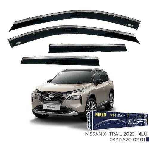 Nissan Uyumlu X-Trail - 2023  Kromlu Cam Rüzgarlığı 4Lü Parça