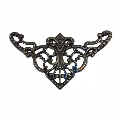 Dekoratif Köşe Süsü, Köşelik - Büyük, 31x55mm, Antik, 100 Adet