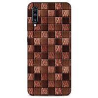 Samsung Galaxy A70s Kılıf Patchwork (4) Koruma Kılıfı Açık Kahverengi