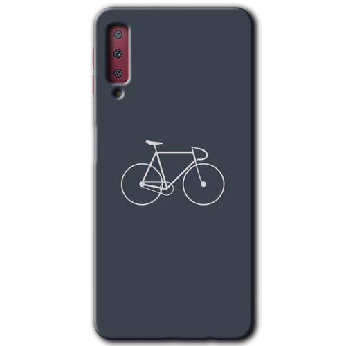 Galaxy A7 2018 Kılıf HD Desen Baskılı Arka Kapak - Bike + Kırılmaz Cam
