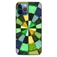 Apple iPhone 12 Pro Max Kılıf Patchwork (36) Glitter Kılıf Yeşil Tonları