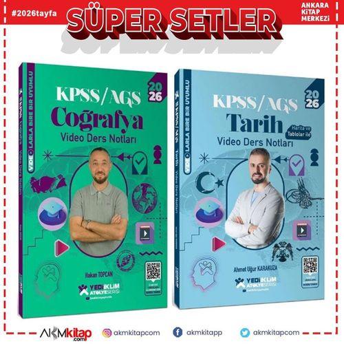 Yediiklim 2026 KPSS Tarih ve Coğrafya Atölye Video Ders Notları Seti 2 Kitap
