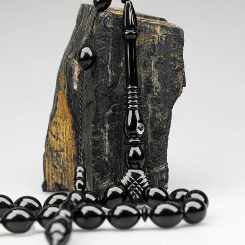 Oltu Taşı Özel Seri  Kelepçe İmame   İşçilikli Tespih