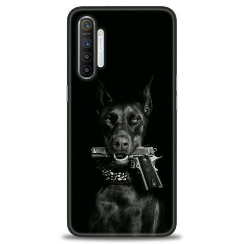 Realme XT Kılıf HD Baskılı Kılıf - Tabanca ve Köpek + Tam Ekran Koruyucu