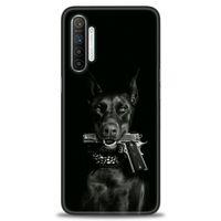 Realme XT Kılıf HD Baskılı Kılıf - Tabanca ve Köpek + Tam Ekran Koruyucu