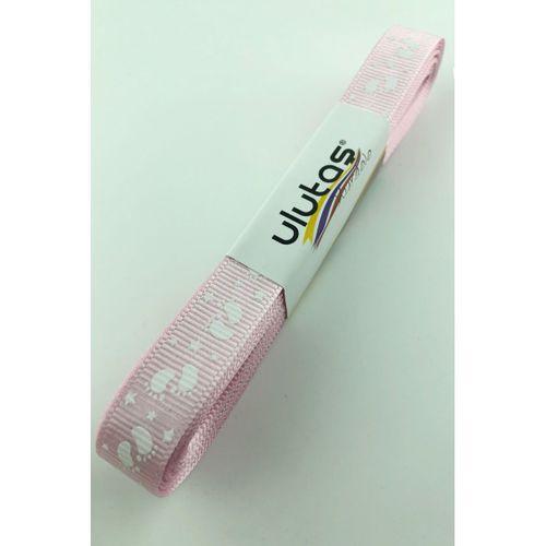 Pembe Bebek Ayağı Figür Baskılı Grogren Kurdele 1,5 cm