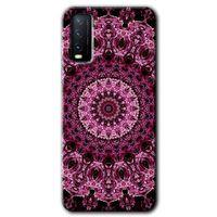 Vivo Y20 Kılıf HD Desen Baskılı Arka Kapak - Mandala Patterns Kaleidoscope + Kırılmaz Cam