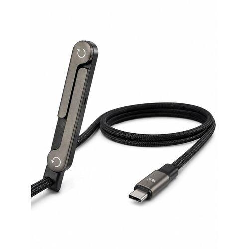 Örgülü 240w Type-c Katlanabilir Telefon Standlı Şarj Kablosu